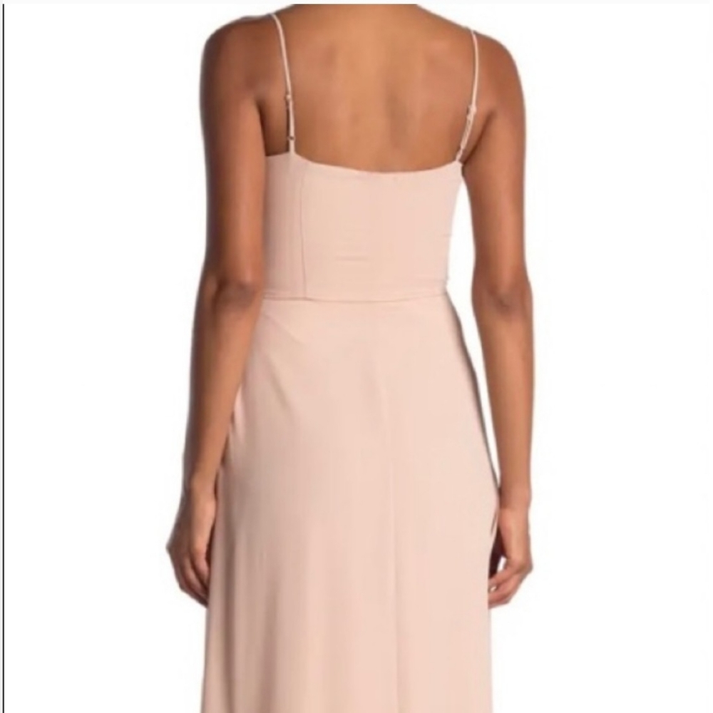 NWT! Pink Socialite Summer Sweetheart Midi Women's Blush Side Slit Dress Small - Picture 8 of 11